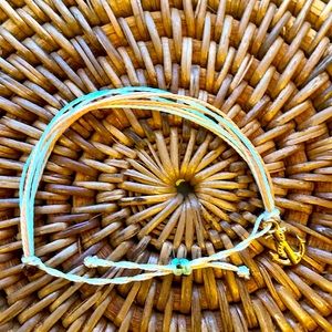 A wax string pita vida style bracelet. Handmade